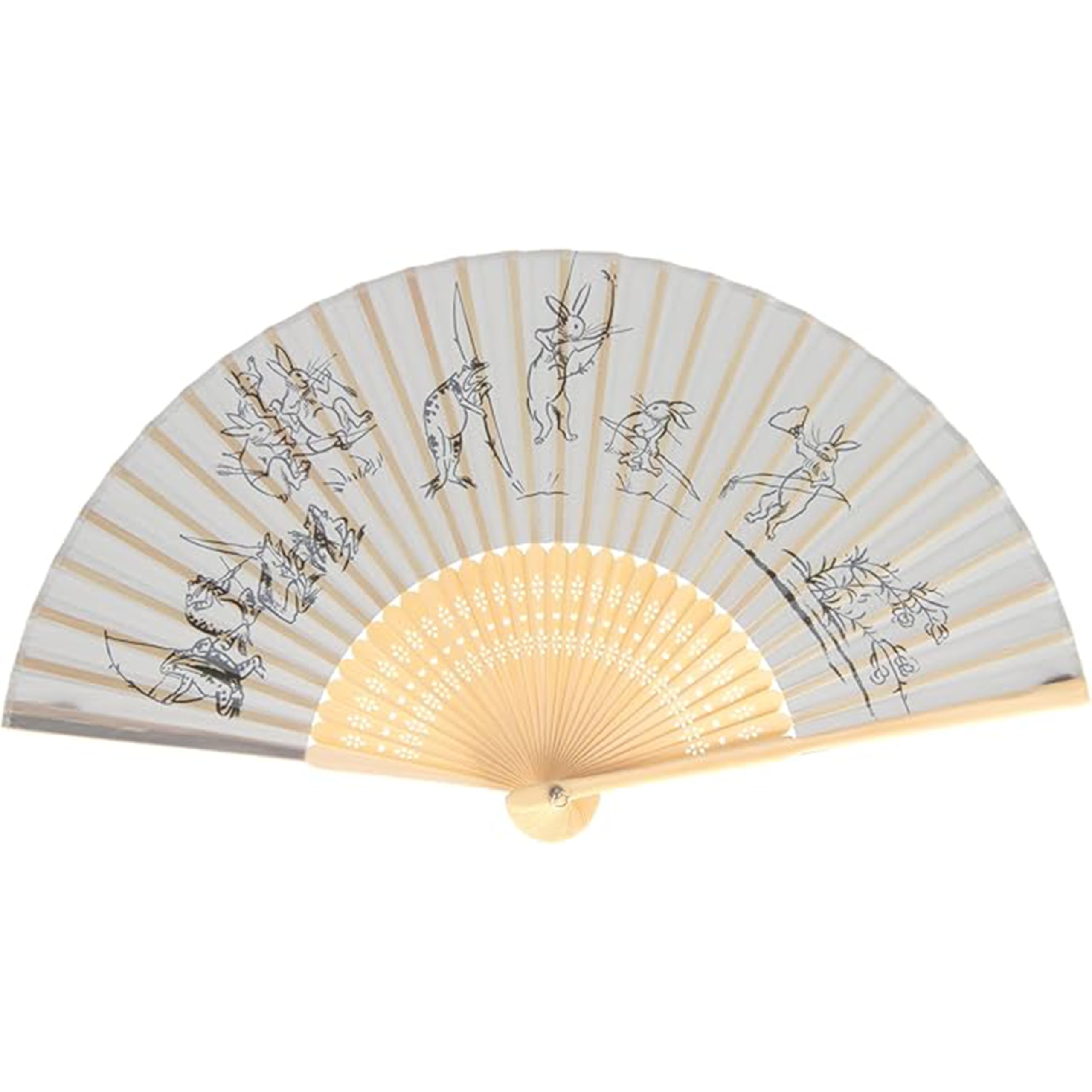 

Веер Сенсу для мужчин и сувенир в японском стиле [Styleneo] Женщины, 21 см, (Чоджу Гига) серый