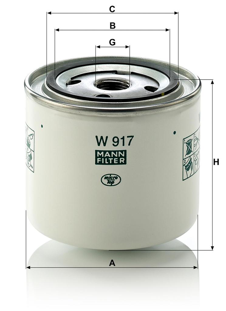 MANN FILTER Oil Filter W917