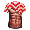 3D printed Christmas T-shirt men's round neck short sleeved Christmas pattern T-shirt ugly Christmas top men's gift