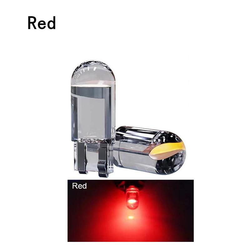 10/20/50PCS 12V W5W LED T10 Car Lights COB Glass Interior Parts Bulbs White Yellow Auto License Plate Lamp Dome Read Light