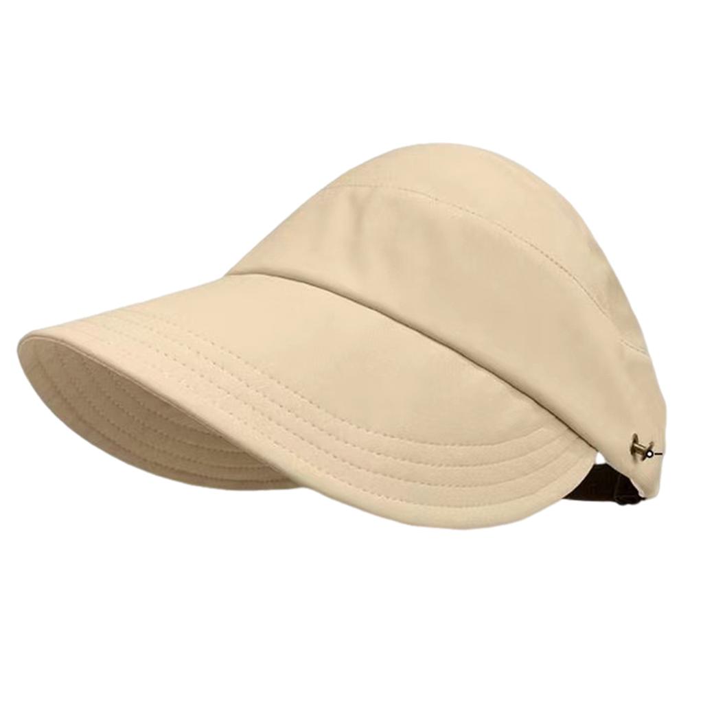 Quick Dry Hat Summer Empty Cap Sun Visor Hat Adjustable Large Brim Ponytail Empty Top Beach Hat for Summer Spring Fall Beach