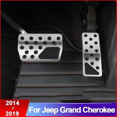 For Jeep Grand Cherokee 2014-2016 2017 2018   Car Accelerator Brake Pedal FootRest Pedal Pad No Drill Cover Accessories