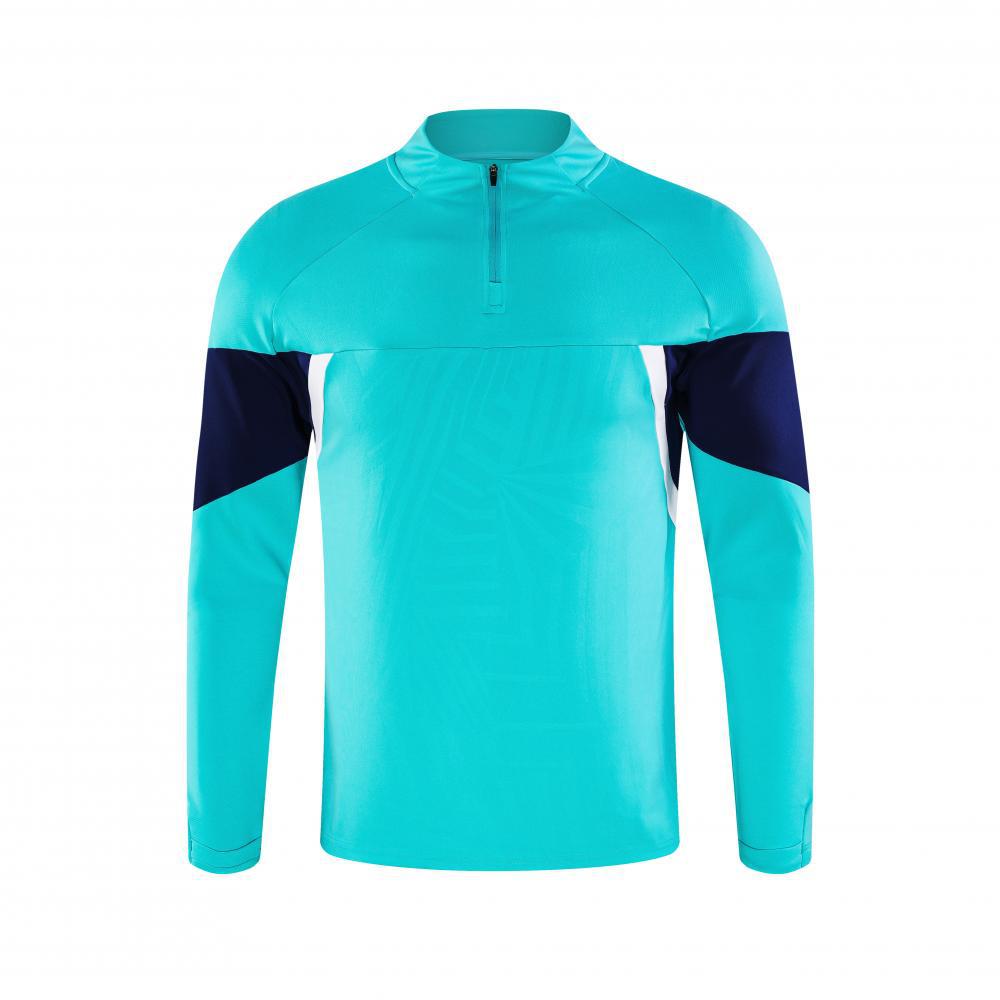 Autumn Winter College Student Football Training Set: Half-Zip Long-Sleeve Jersey & Children's Competition Team Uniform