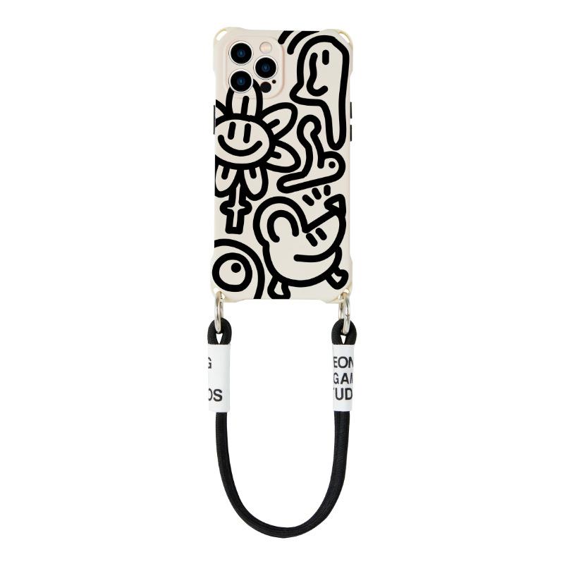 

Граффити Линии для Чехла для Телефона IPhone 17 16pro для Apple 15ProMax Модель для Пары 14 со Шнурком 13 For Apple 7/For Apple 8