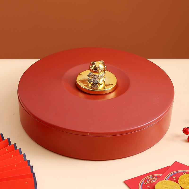 2022 Candy Dish: Elegant Snack Tray for Living Room & Coffee Table, Perfect for New Year, Housewarming, or Displaying Fruits and Dried Snacks.