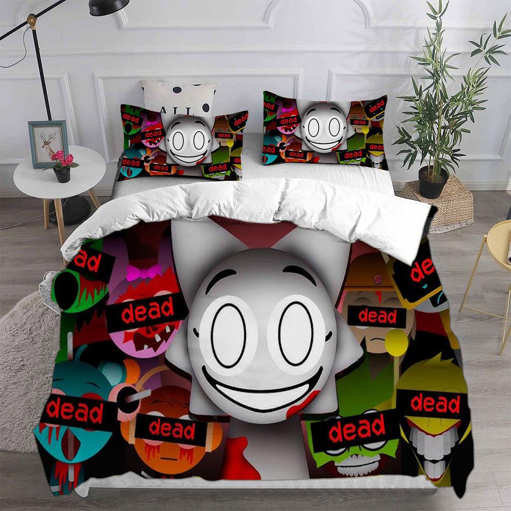 Sprunki Bedding Sets Soft Bed Cover Comforter Duvet Cover Pillow Case 2-3 Pieces Sets Teenagers Children'S Gifts Bedroom Decor