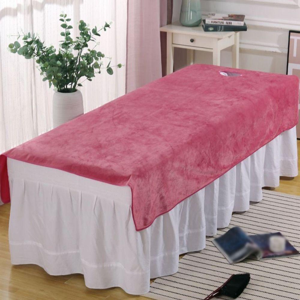 Soft SPA Bedspread with Face Hole Thickened Beauty Massage Table Cover Beauty Salon Accessories