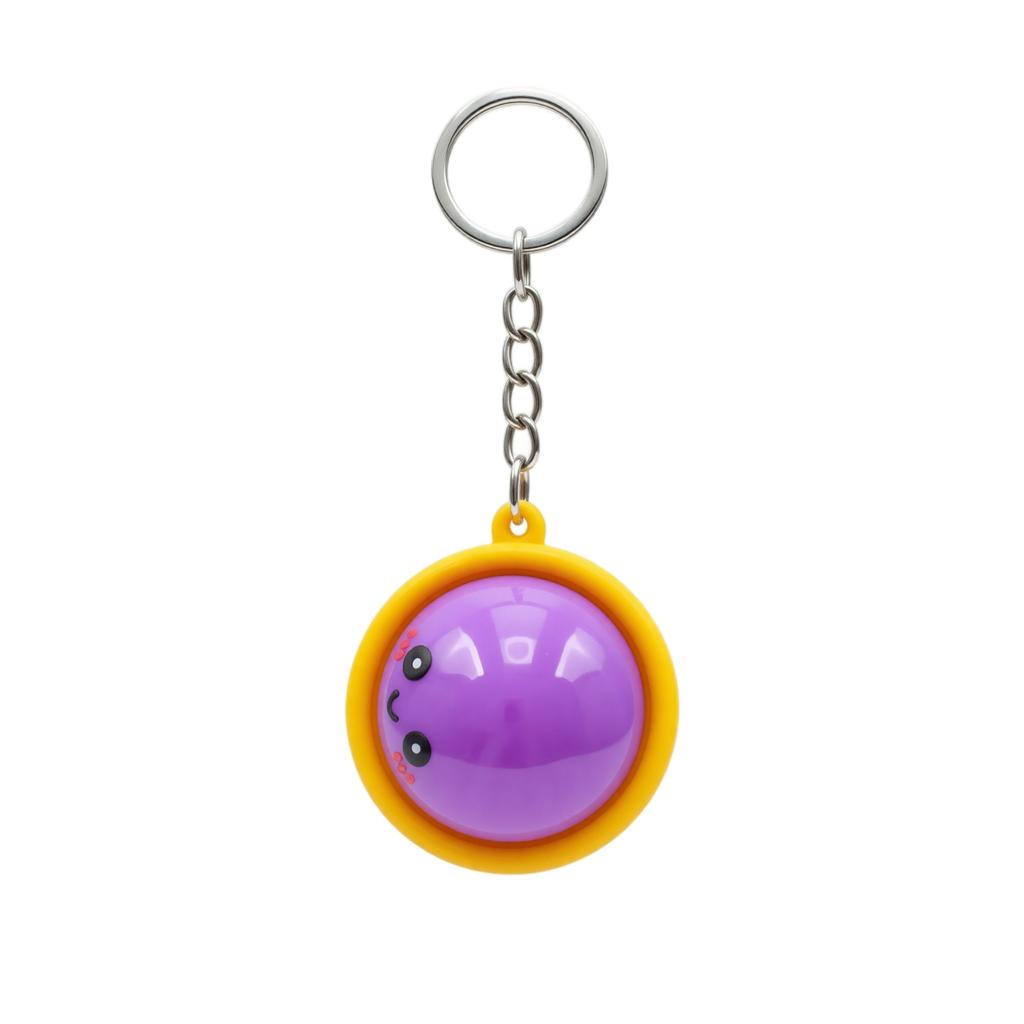 Stress Steamed Bun Keychain Toy for Squeezing and Fidgeting