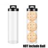Transparent Pickleball Storage Box With Lid Cylindrical Empty Ball Holder Pickleball Tube Barrel Badminton Baseball Tennis