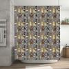 Cute Dog Pattern Shower Curtain Bathroom Decor Waterproof Fabric Home Decoration Gift for Pet Lovers Grey Size: 69x70 inches