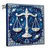 Rhinestone Art Set DIY Faux Pearl Painting Kit, 12 Constellation for Handmade Fake Adults Beginners, Wooden Frame Wall Decoration Crafts