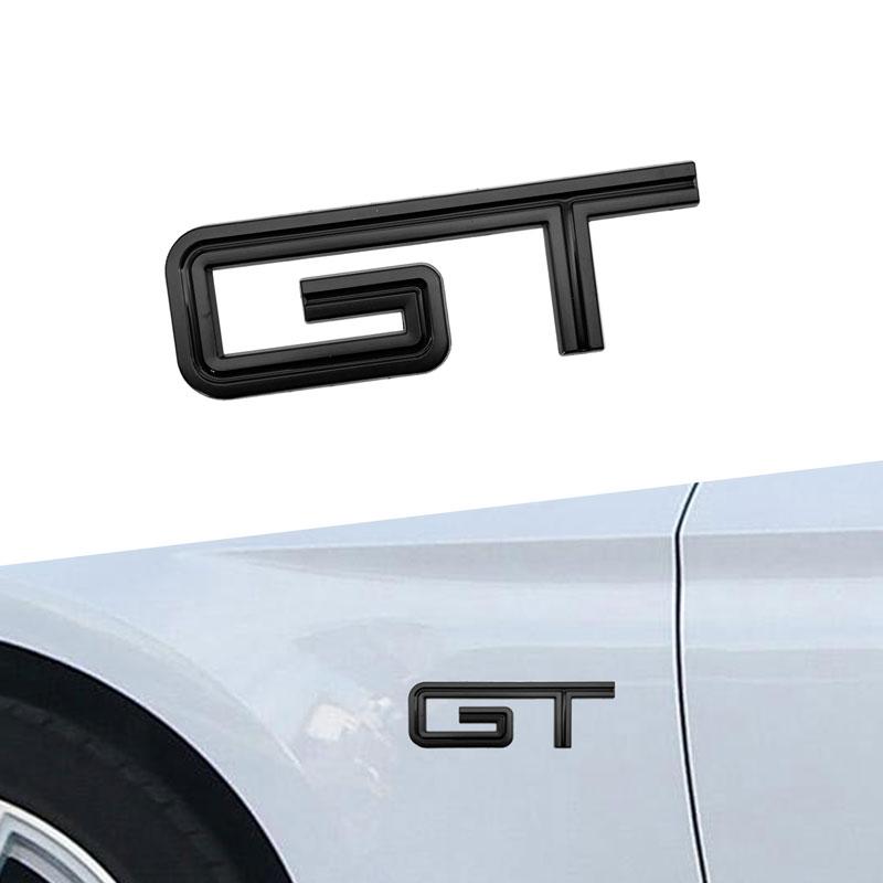 1Pc GT Logo 3D Chrome Metal Car Rear Trunk Logo Decal Badge Sticker For Mustang Shelby GT GT500 GT350 Car Styling Accessories