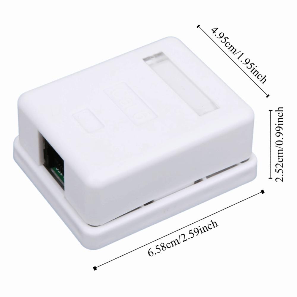 2Pcs Cat6 RJ45 Surface Mount Box Non-Shielded Single Port Mount Box Network Installation