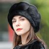 Sable Hat Female Winter New Warm Mink Fur Whole Mink Beret Winter Middle-aged and Elderly Mothers Joker Fur Hat.