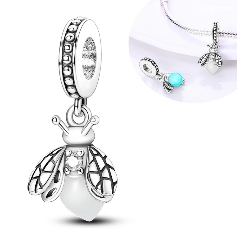 925 Silver Butterfly Firefly Pendants Charms Beads For Women Fine Jewelry Making Necklace Bracelet