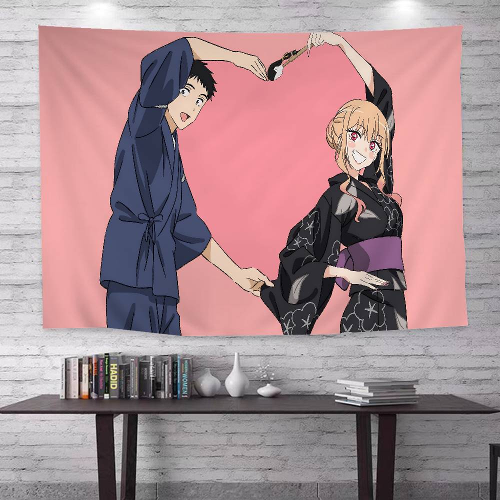 My Dress Up Darling Anime DIY Wall Tapestry Hippie Flower Wall Carpets Dorm Decor Wall Art for Modern Manga  Stylish Aesthetic
