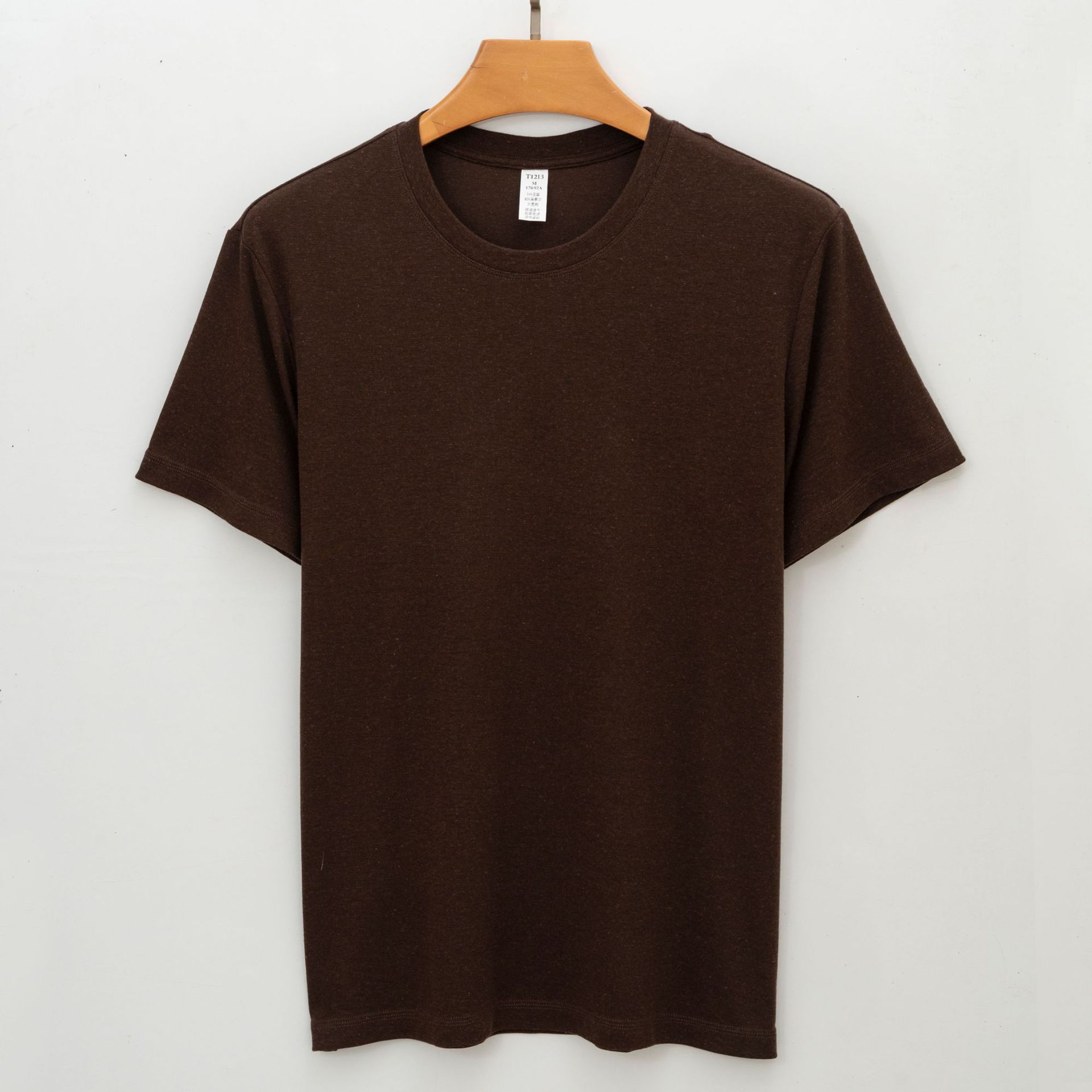 

Luxury Dew Flax Short-sleeve T-shirt Summer Thin Lyocell Antibacterial Skin-friendly Youth T-shirt Minimalist Lightweight Breathable T-shirt 4XL