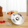 1Pcs 14Cm Stainless Steel Seasoning Pot Cover Easy Clean Non-Rust Sturdy Lid for Tiny Pans Spill Stopper Kitchen Essential
