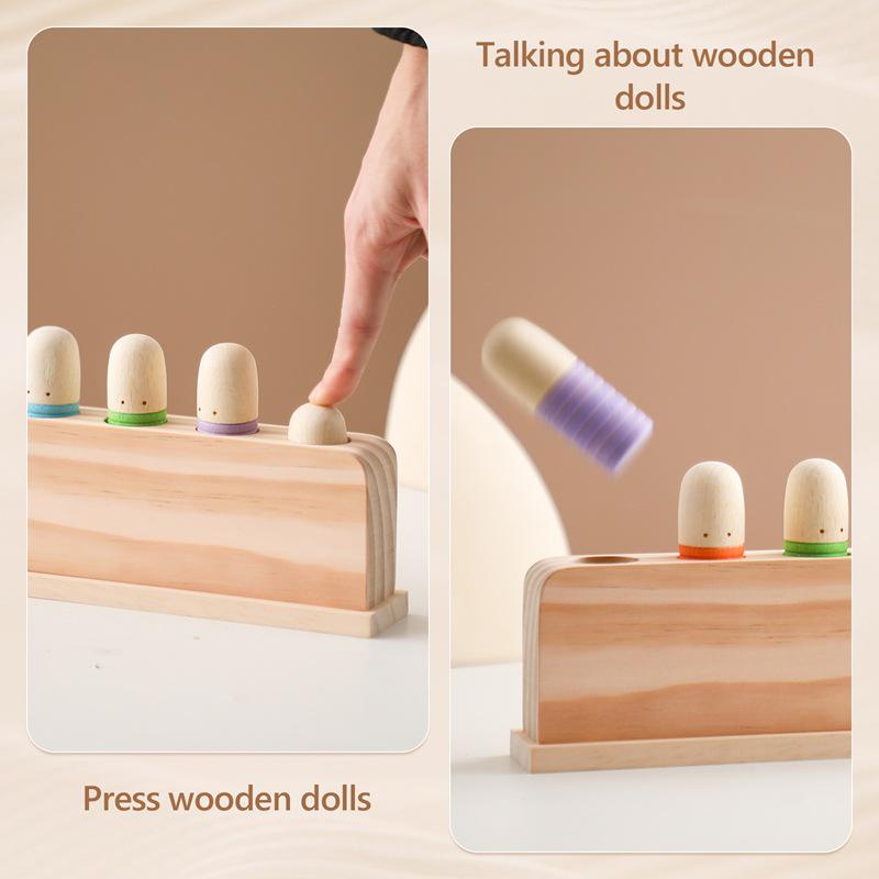 Creative Wooden Bounce Blocks: Interactive Early Education Toy for Kids