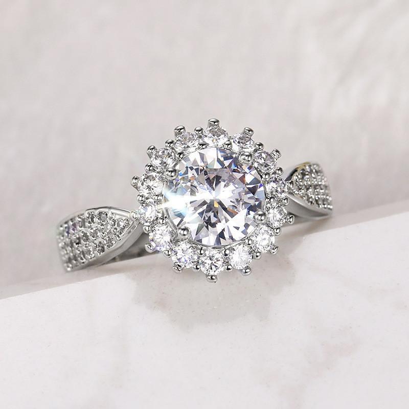 White Ring, Ladies' Fashion, Bride's Engagement, Wedding Ring, Jewelry Gift