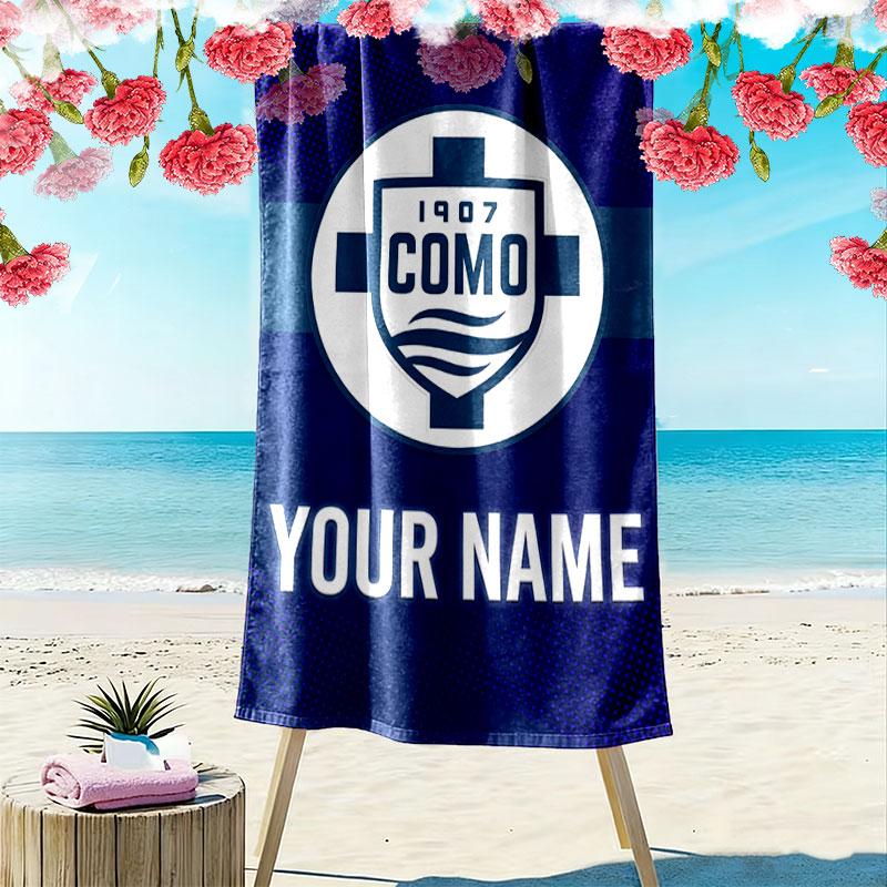Custom Como Print Beach Towel, Large Soft Quick Dry Towel for Beach Camping Swimming