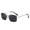 Vintage Metal Square Frame Polarized Sunglasses, Face Slimming & Versatile Style With UV Protection 5047