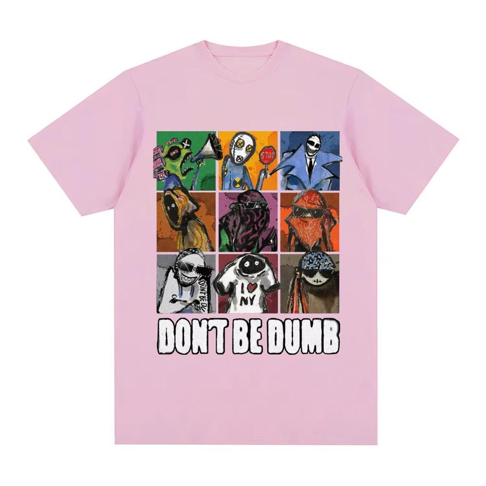 ASAP Rocky Dont Be Dumb album graphics 100cotton Unisexs shirt Summer Oneck Womens Y2k Hip Hop Short Sleeve Tshirt fan gift