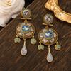 Retro Court-Style Rattle Earrings Medieval Ethnic Vintage Travel Peace Dove Design  Jewelry Accessory
