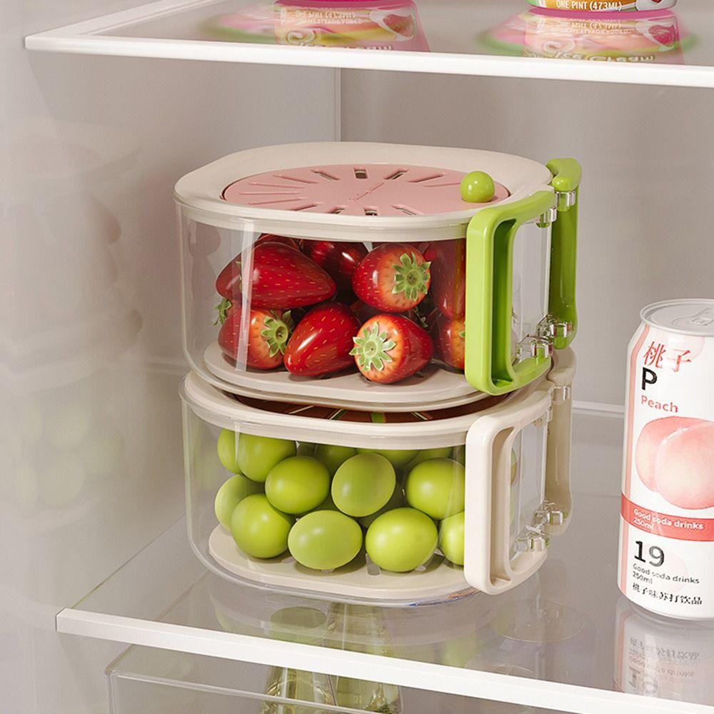 Multifunctional Fruit Washing Bowl With Lid and Handle Kitchen Storage Basin Fruit And Vegetable