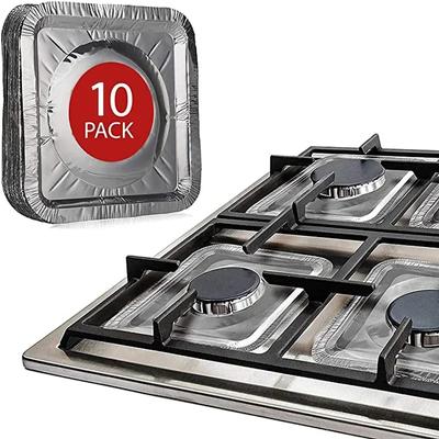 10/20 Stück Herdschutzabdeckung Einweg Aluminium Brennerauskleidung Gasherd Kochfeld Reinigungsunterlage Matte Küchenzubehör Mikrowelle Neu