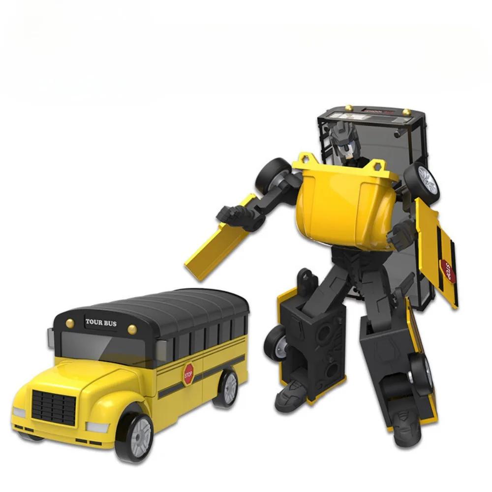 Deformation Bus School Bus Robot Toy Model  Alloy Car Boy Children's Toy