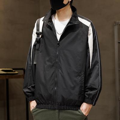 Men's Spring and Autumn Casual Loose Stand-Up Jacket Fashion Trend Jacket