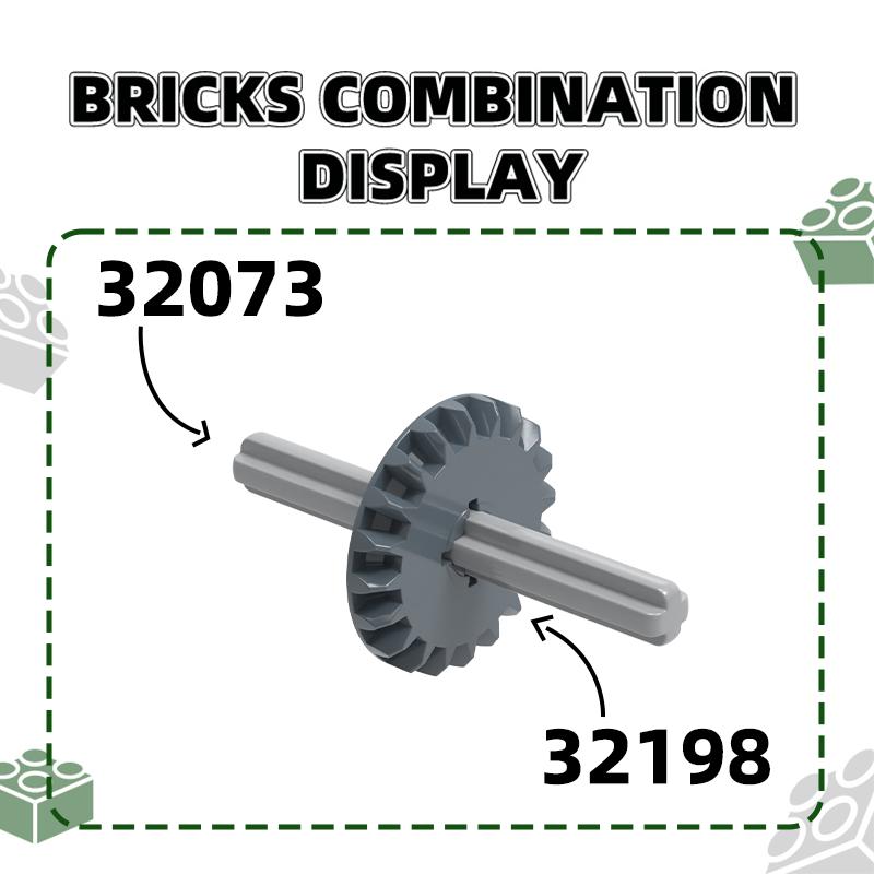 157Pcs/Lot 32198 Gear 20 Tooth Bevel Creating Modules My Own Creation Technical Accessories Matches with Brick Little Ones Play kits Present Box