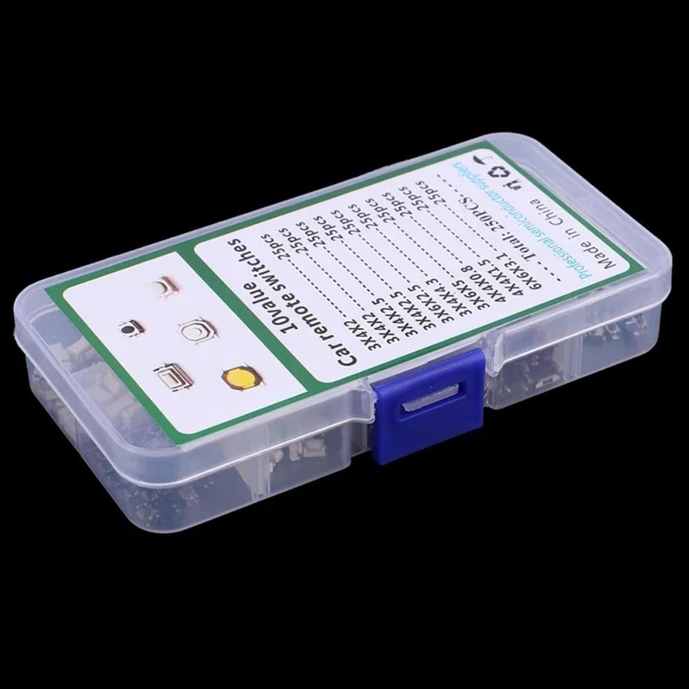 Car Keys Button Touch Microswitch 250Pcs Tactile Push Button Keypad Switch Suit For Vehicle Interior Maintenance