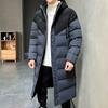 Brand Hooded Casual Fashion Long Thicken Outwear Parkas Jacket Men Winter Windbreaker Coats Male Clothing Long Jacket