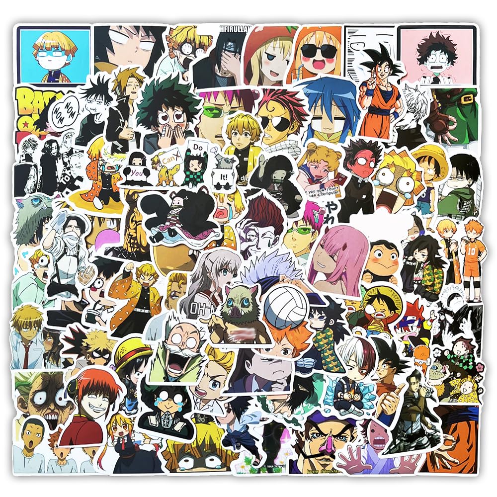 Set of 100 Anime Series Cute Anime Character Waterproof Cartoon Reward DIY Water Birthday Present Stickers, Stickers, Decals, Stickers, Materials,