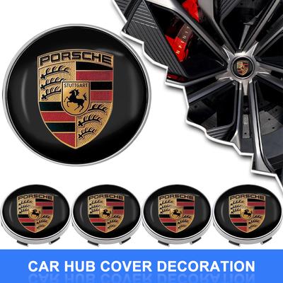 4 Pièces/Ensemble 60MM Cache Moyeu Central de Roue de Voiture Accessoires de Voiture Pour Boxster Cayenne Panamera Macan Cayman 911 918 996 917 991
