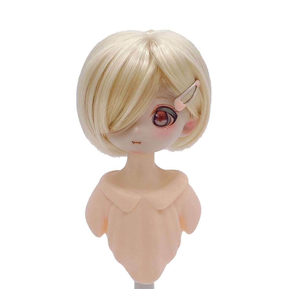 

Для кукол BJD 1/3 22-23 см окружность головы короткие волосы высокотемпературное волокно мягкий шелк кукольный парик многоцветный аксессуары для кукол 06#
