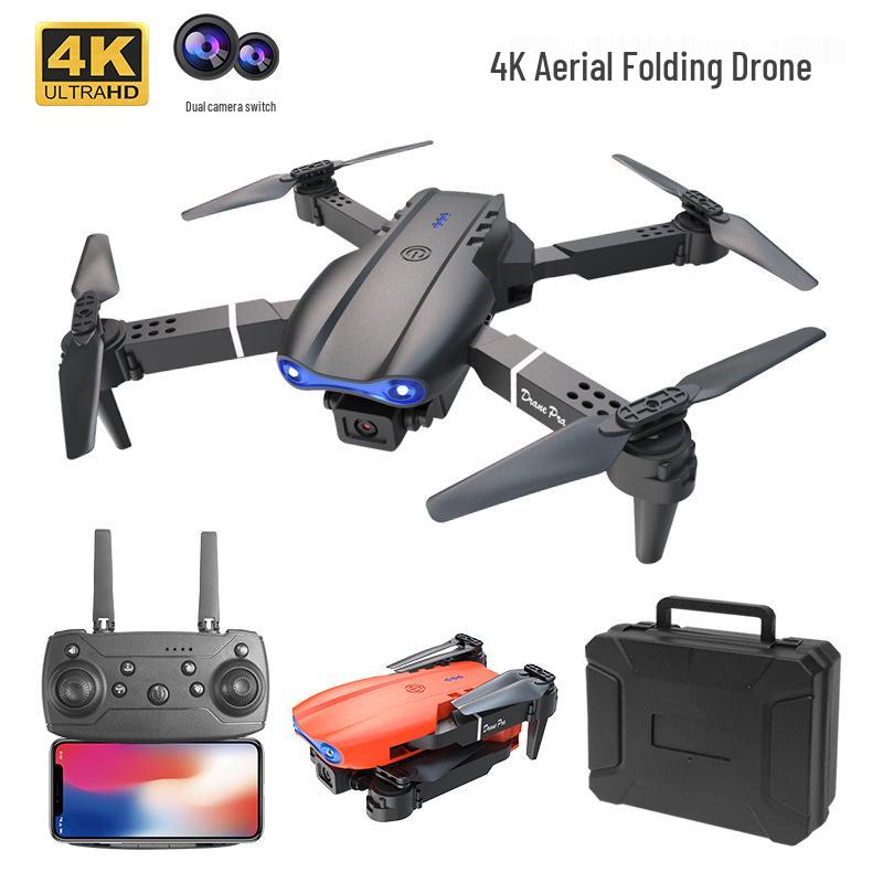 Drone Dobrável E99Pro com Câmeras HD Duplas e Altitude Hold, Aeronave de Controle Remoto de 4 Eixos E88Pro K3