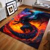 1PC Dragon In Colorful Flames Carpet for Living Room Bedroom Sofa Home Decor Rus Non-slip Floor Mat Luxury Gift