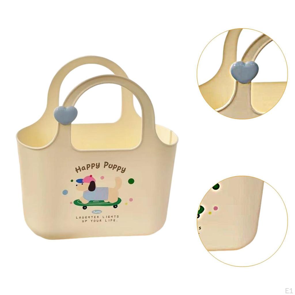 Shower Storage Basket Top Handle Multi Functional with Drainage Hole Cleaning Suppliy Organizer Tote