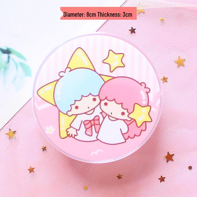 Transparent Cartoon Storage Box: Cute Round Organizer for Snacks, Candy, Gifts, or Cosmetics.
