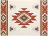 Southwestern Aztec Rusty Red Tablecloth, Tribal Geometric Navajo Rectangular Washable Cover for Home Dining