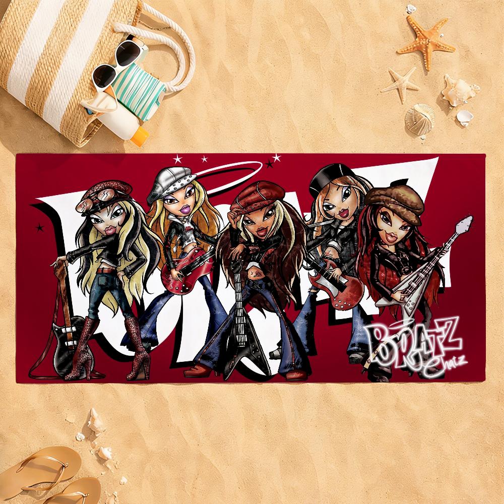 Fashion Doll B-Bratz-S Y2K Towel Quick Dry Absorbent Beach Towel for Sports, Fitness, Swimming and Outdoor Activities