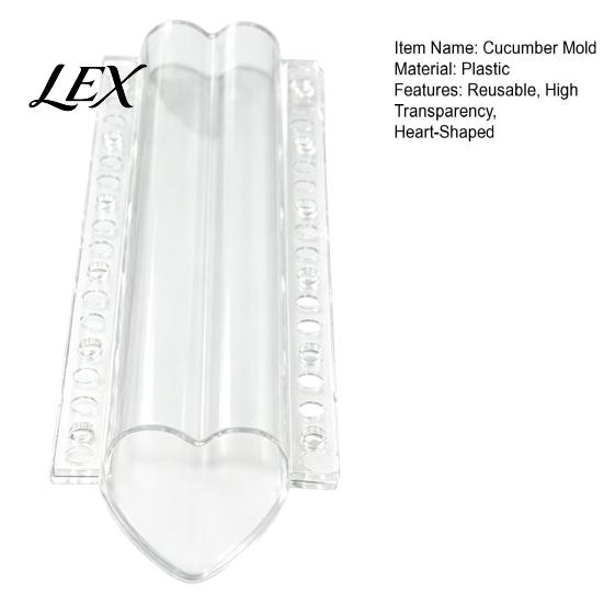 Reusable Vegetable Molds for Farm Cucumber Growing Mold, Heart Shaped, Clear Fruit Shaping Transparent Mold Plastic Zucchini Gardening Supplies