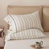 Soft Breathable Double Layer Cotton Pillowcase Set 48x74cm Single Bed Japanese Style