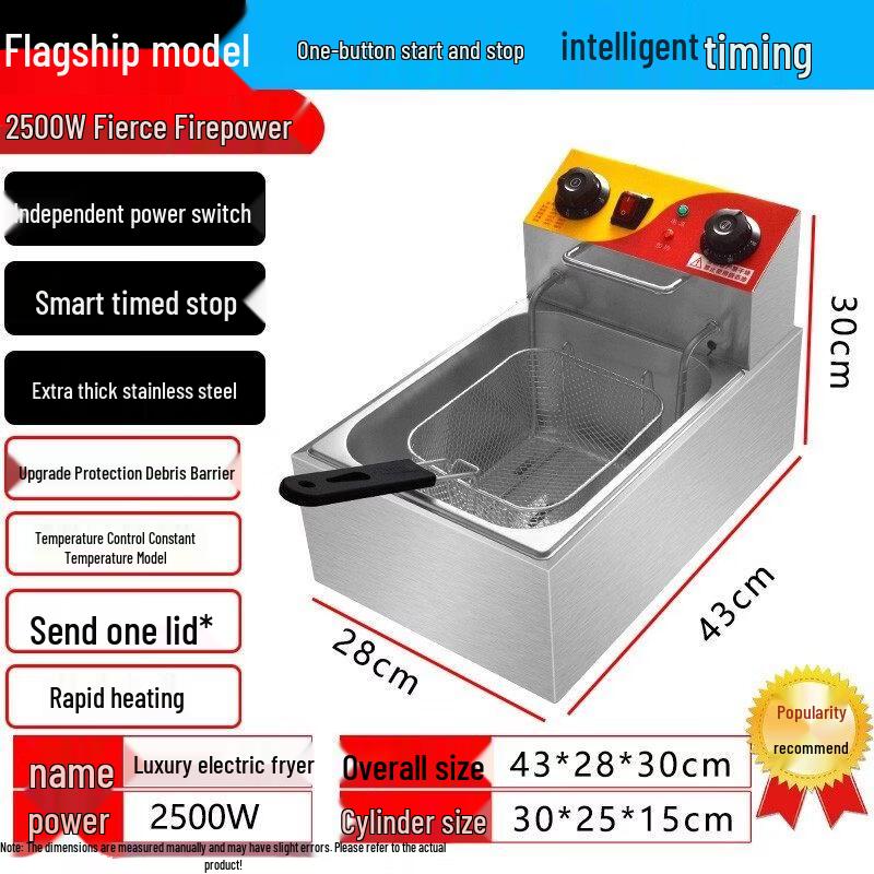 JPHZNB 10L Electric Deep Fryer with Smart Timer