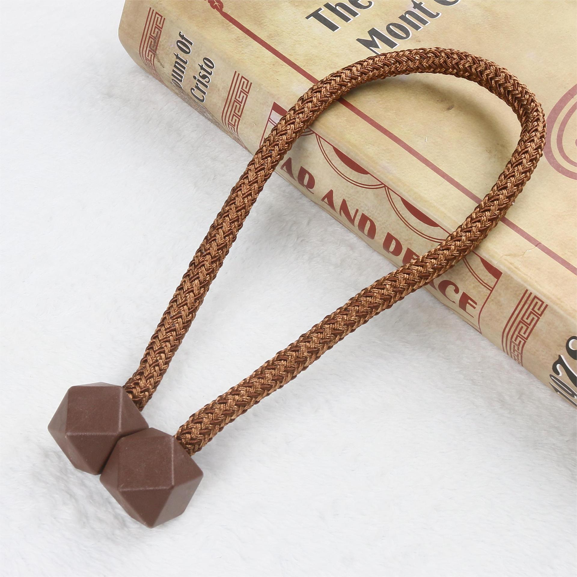 

Сучасні магнітні застібки для штор Декоративні фіксатори Самоклеючі тримачі для штор, що легко встановлюються 50cm кавовий