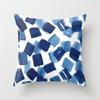 45x45cm Ins Blue Flower Marble Polyester Pillowcase Leaves Geometric Patchwork Cushion Cover Chair Living Room Home Decoration