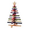 Rotatable Christmas Tree Figurine Wooden Christmas Tree Block  Shopping Mall